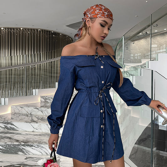 Denim Line Dress