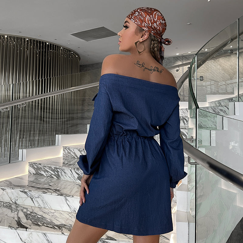 Denim Line Dress