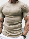 short sleeve slim knitted T-shirt