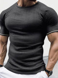 short sleeve slim knitted T-shirt