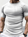 short sleeve slim knitted T-shirt