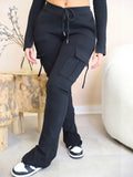 Drawstring Waist Casual Pants