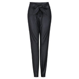 Bow Leather Pants