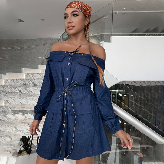 Denim Line Dress