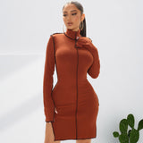 Trilogy Autumn High Neck Split Dress