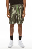 Satin Cargo Shorts